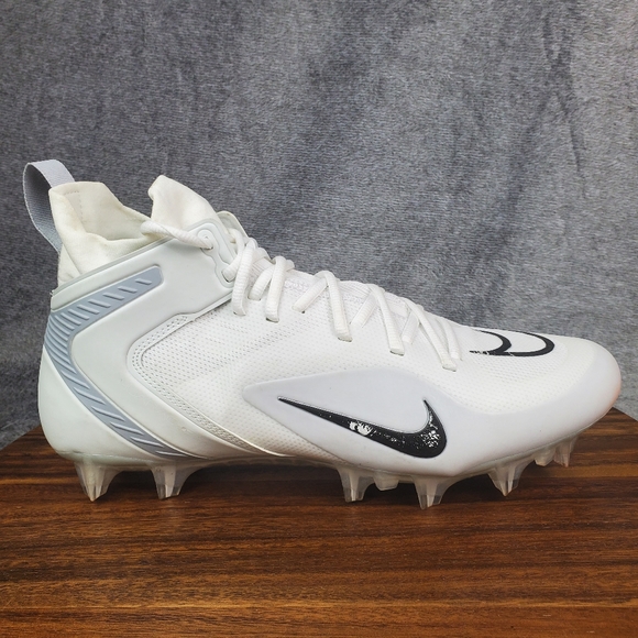 Nike Shoes Nike Alpha Huarache 8 Elite Lacrosse Cleats Mens 15 White Athletic Shoes Poshmark